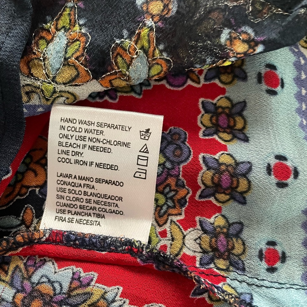 Bila Red and Blue Bohemian Blouse - Picture 8 of 8